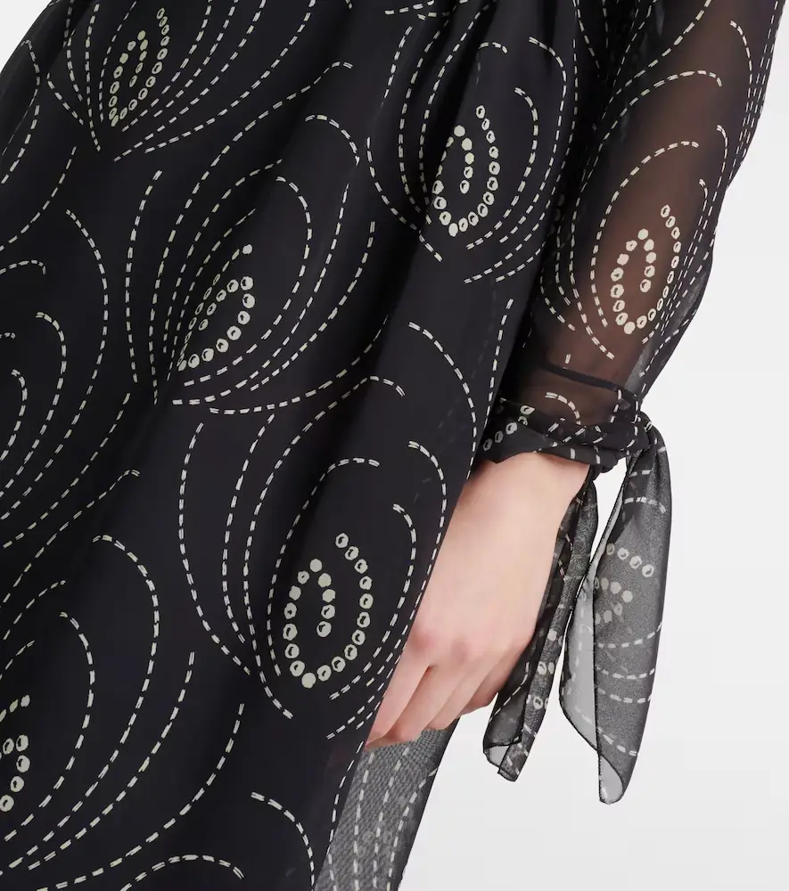 Prada Printed georgette midi dress | Thumbnail 5