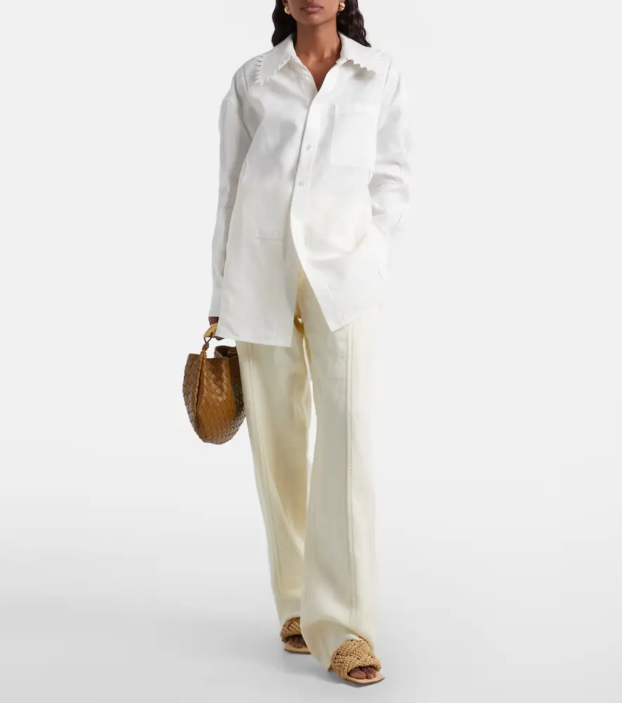 Bottega Veneta Oversized linen shirt | Thumbnail 3 Bottega Veneta Oversized linen shirt | Thumbnail 3
