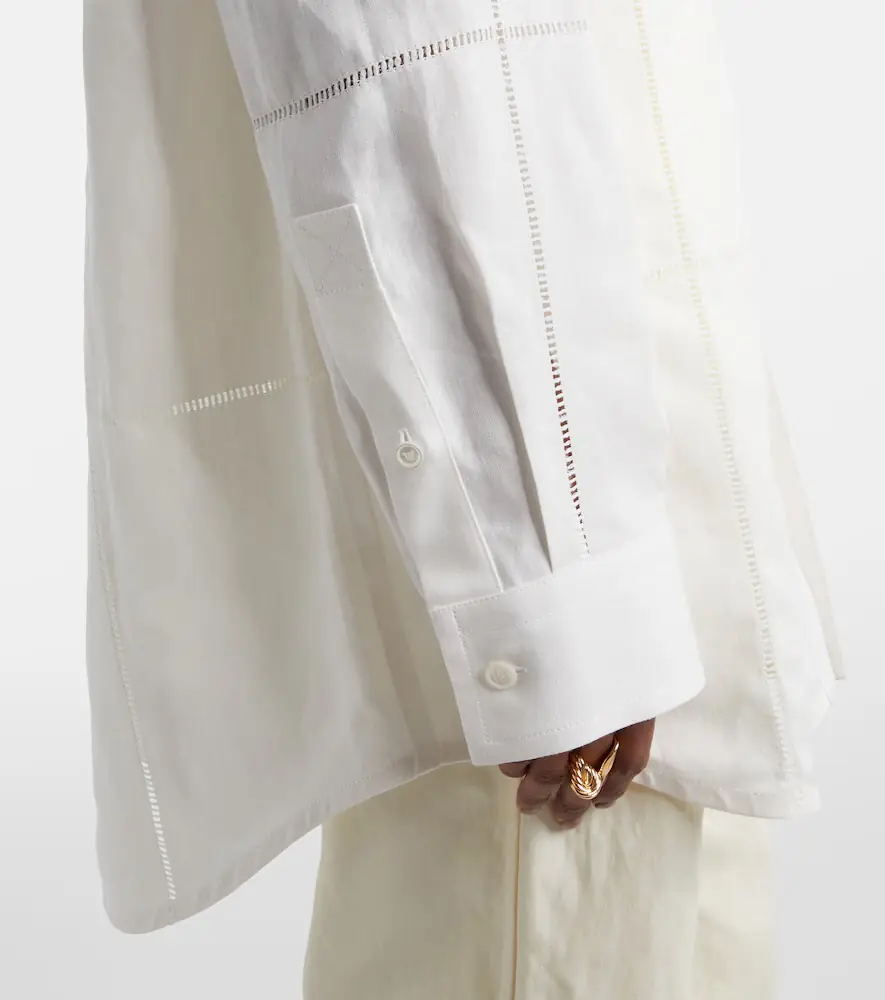 Bottega Veneta Oversized linen shirt | Thumbnail 4 Bottega Veneta Oversized linen shirt | Thumbnail 4