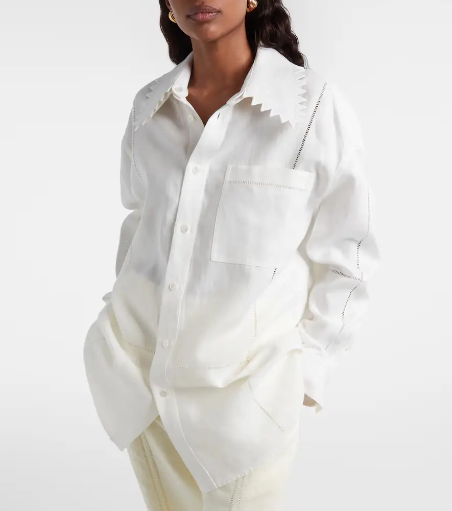 Bottega Veneta Oversized linen shirt | Thumbnail 6 Bottega Veneta Oversized linen shirt | Thumbnail 6