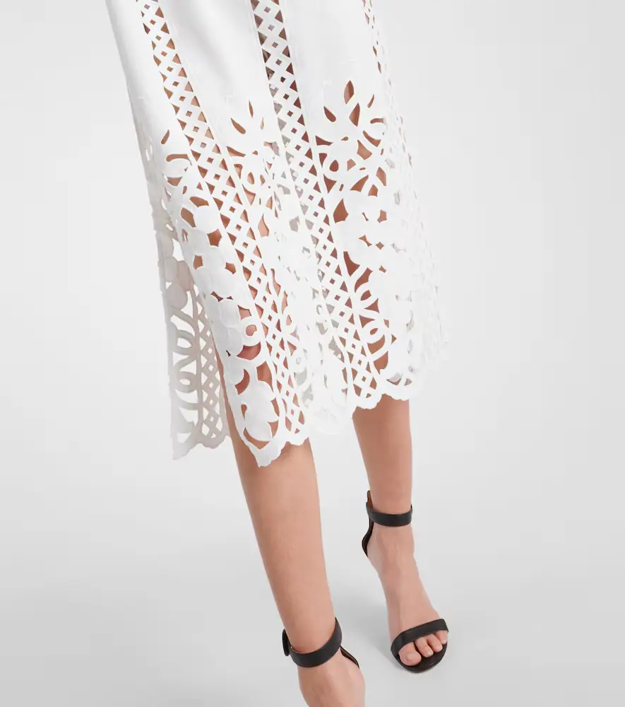 Oscar de la Renta Floral trellis guipure lace-trimmed tunic | Thumbnail 3 Oscar de la Renta Floral trellis guipure lace-trimmed tunic | Thumbnail 3