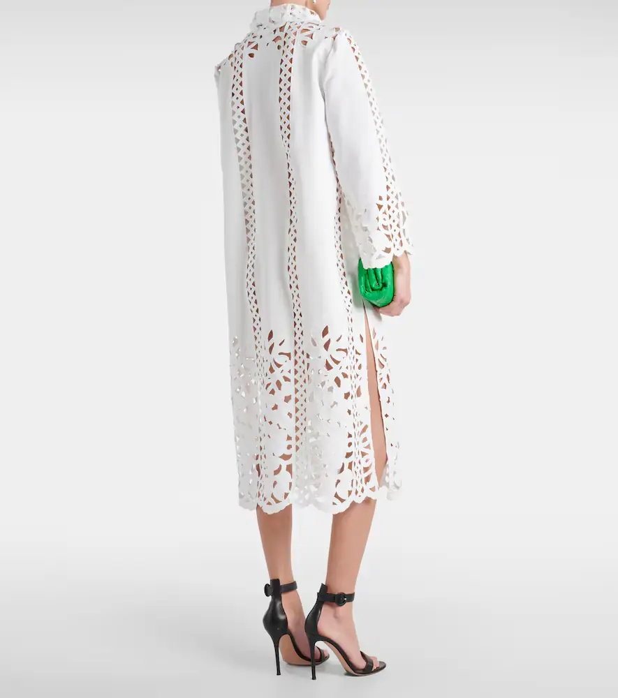Oscar de la Renta Floral trellis guipure lace-trimmed tunic | Thumbnail 5 Oscar de la Renta Floral trellis guipure lace-trimmed tunic | Thumbnail 5