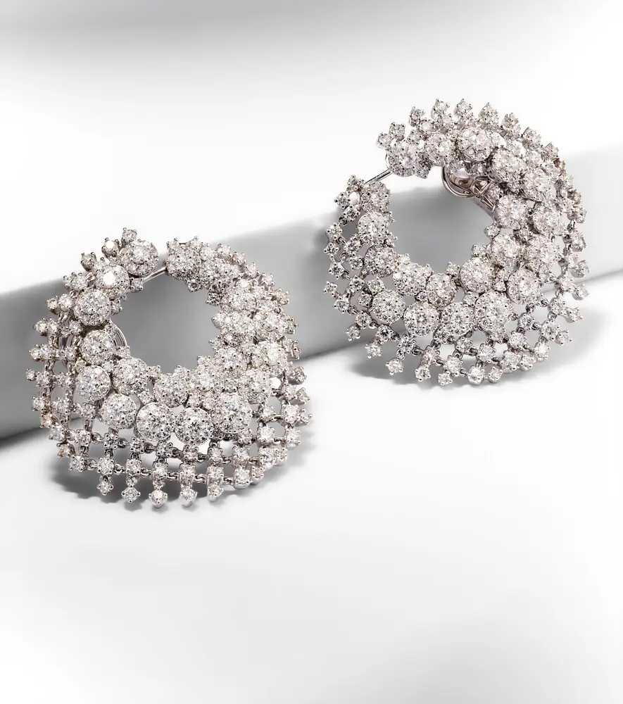 YEPREM Y-Couture 18kt white gold earrings with diamonds | Thumbnail 5 YEPREM Y-Couture 18kt white gold earrings with diamonds | Thumbnail 5