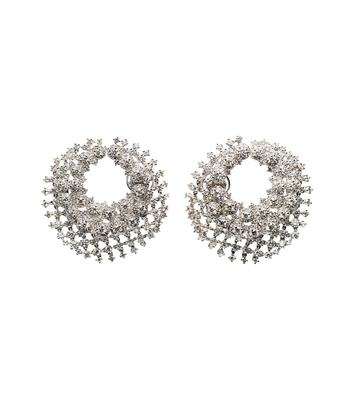 Y-Couture 18kt white gold earrings with diamonds