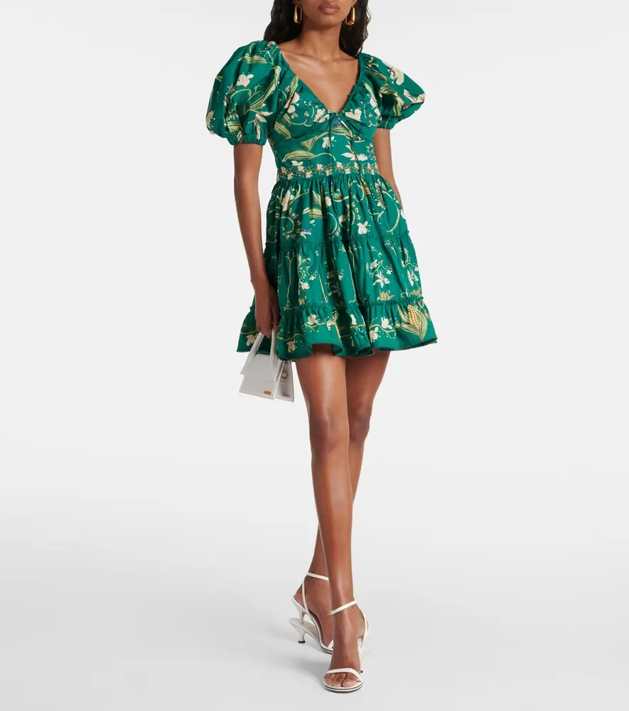 Agua by Agua Bendita Manzanilla Esmeralda cotton minidress | Thumbnail 4