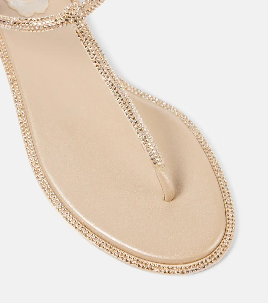 René Caovilla Diana satin and leather thong sandals | Thumbnail 2 René Caovilla Diana satin and leather thong sandals | Thumbnail 2