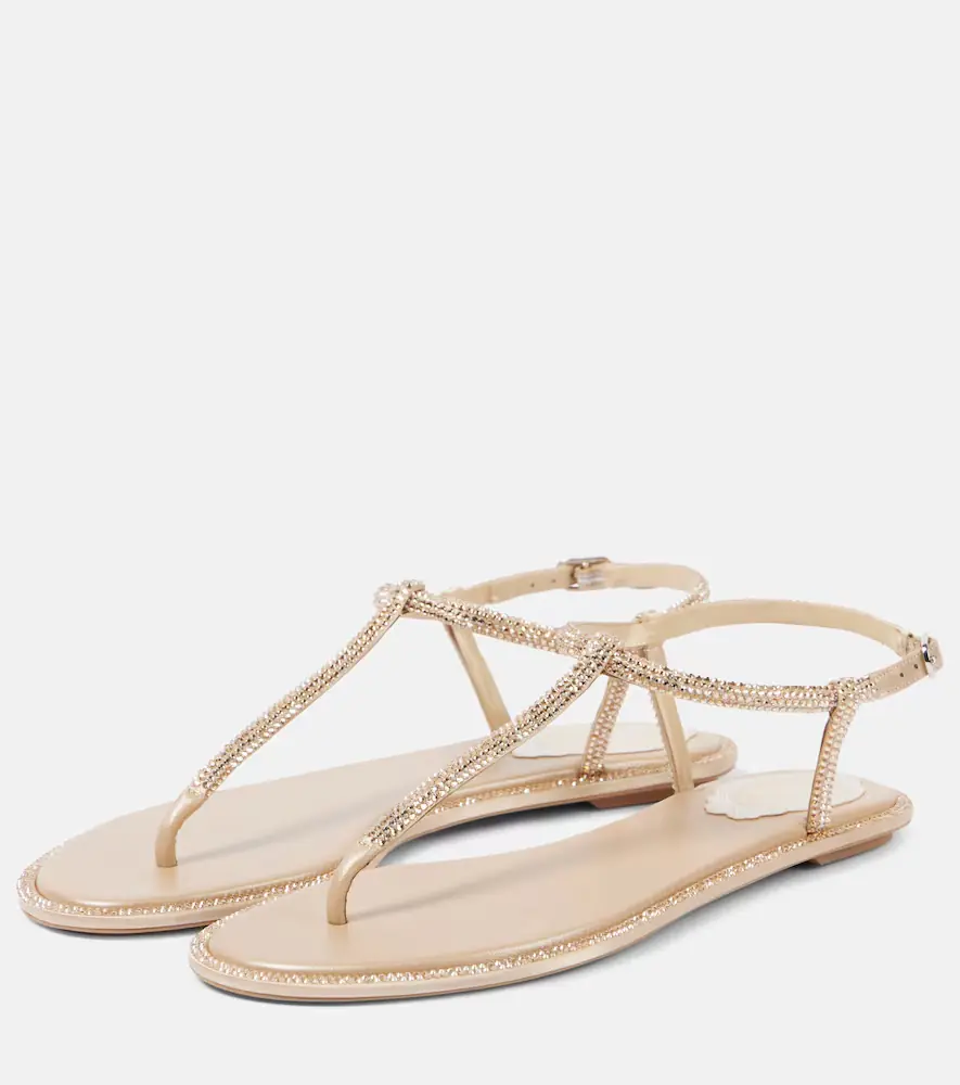 René Caovilla Diana satin and leather thong sandals | Thumbnail 4 René Caovilla Diana satin and leather thong sandals | Thumbnail 4
