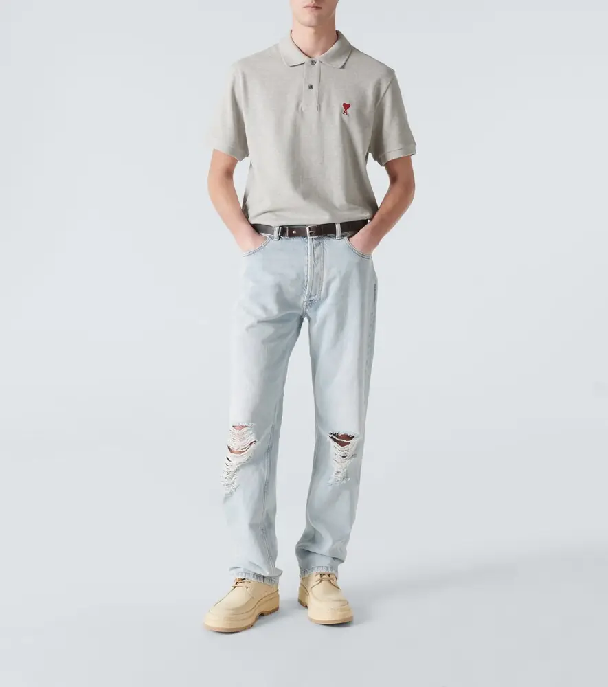 AMI PARIS Ami De Caur cotton piqué polo shirt | Thumbnail 4