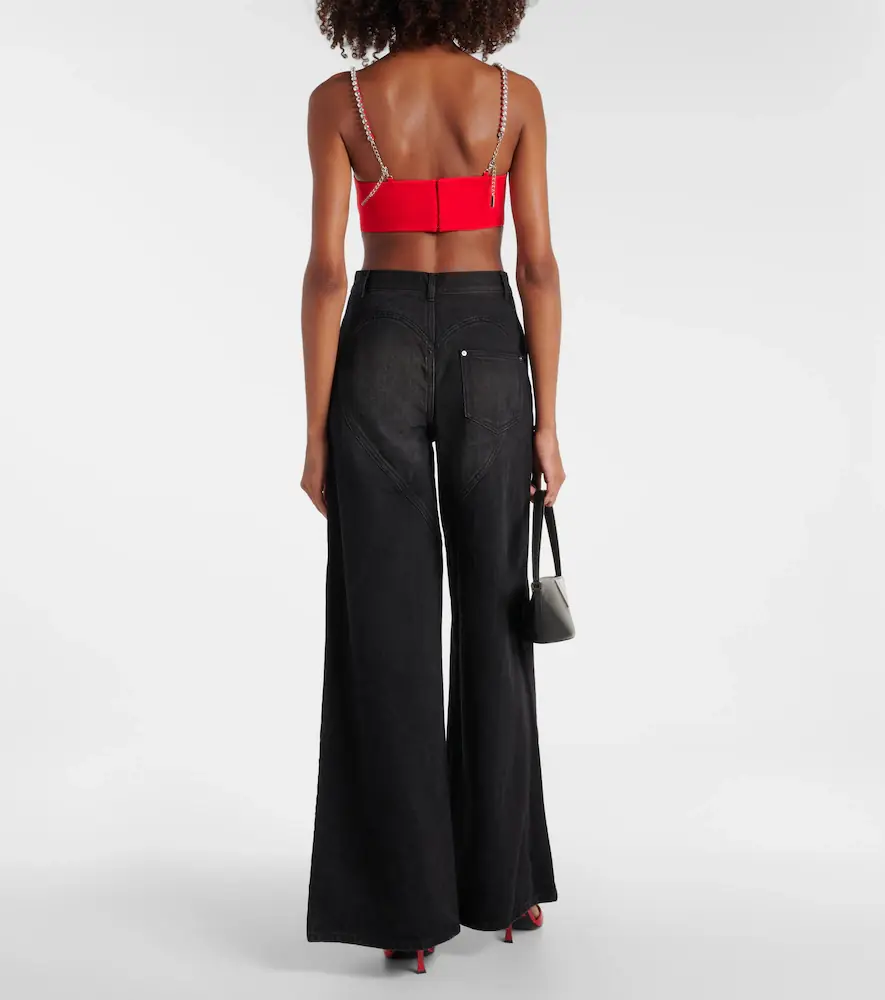AREA Crystal-embellished wide-leg jeans | Thumbnail 2 AREA Crystal-embellished wide-leg jeans | Thumbnail 2