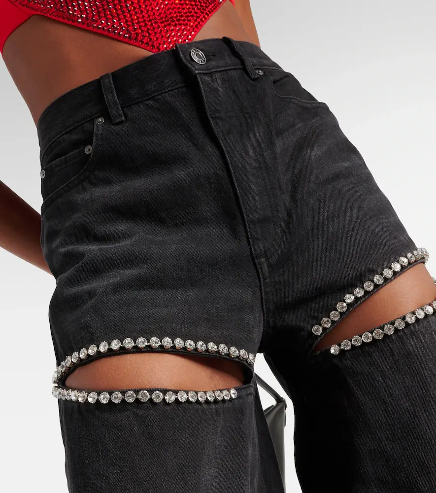AREA Crystal-embellished wide-leg jeans | Thumbnail 3 AREA Crystal-embellished wide-leg jeans | Thumbnail 3