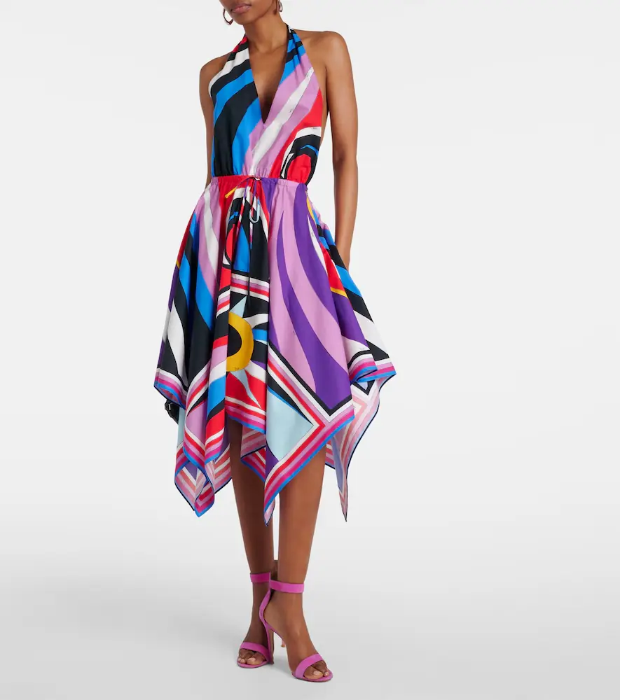 PUCCI Cigni halterneck cotton midi dress | Thumbnail 3 PUCCI Cigni halterneck cotton midi dress | Thumbnail 3