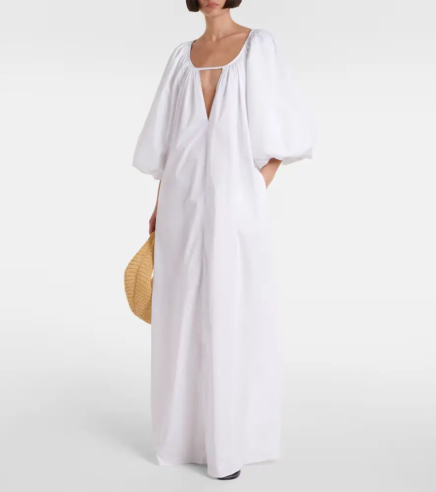 ADRIANA DEGREAS Puff-sleeve cotton maxi dress | Thumbnail 4 ADRIANA DEGREAS Puff-sleeve cotton maxi dress | Thumbnail 4