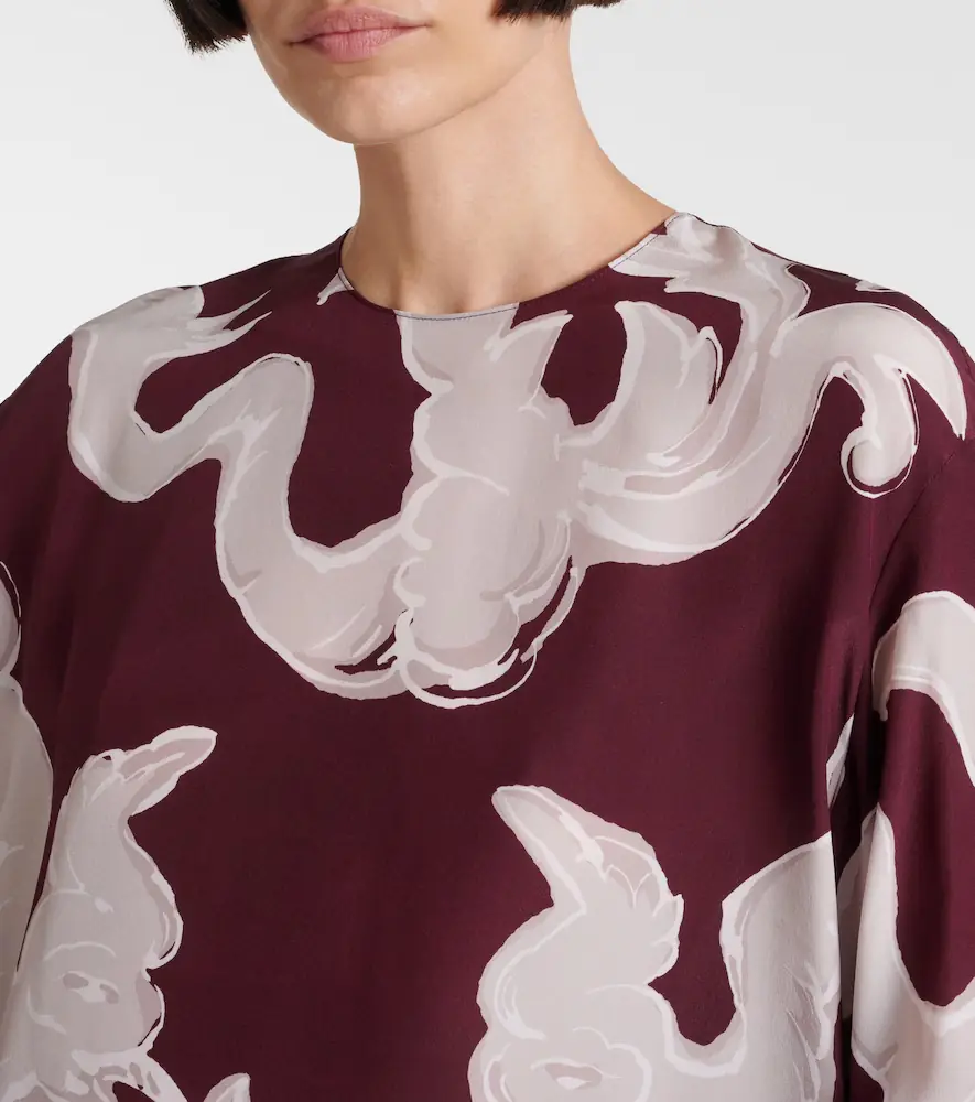 Valentino Garavani Printed feather-trimmed silk minidress | Thumbnail 5 Valentino Garavani Printed feather-trimmed silk minidress | Thumbnail 5