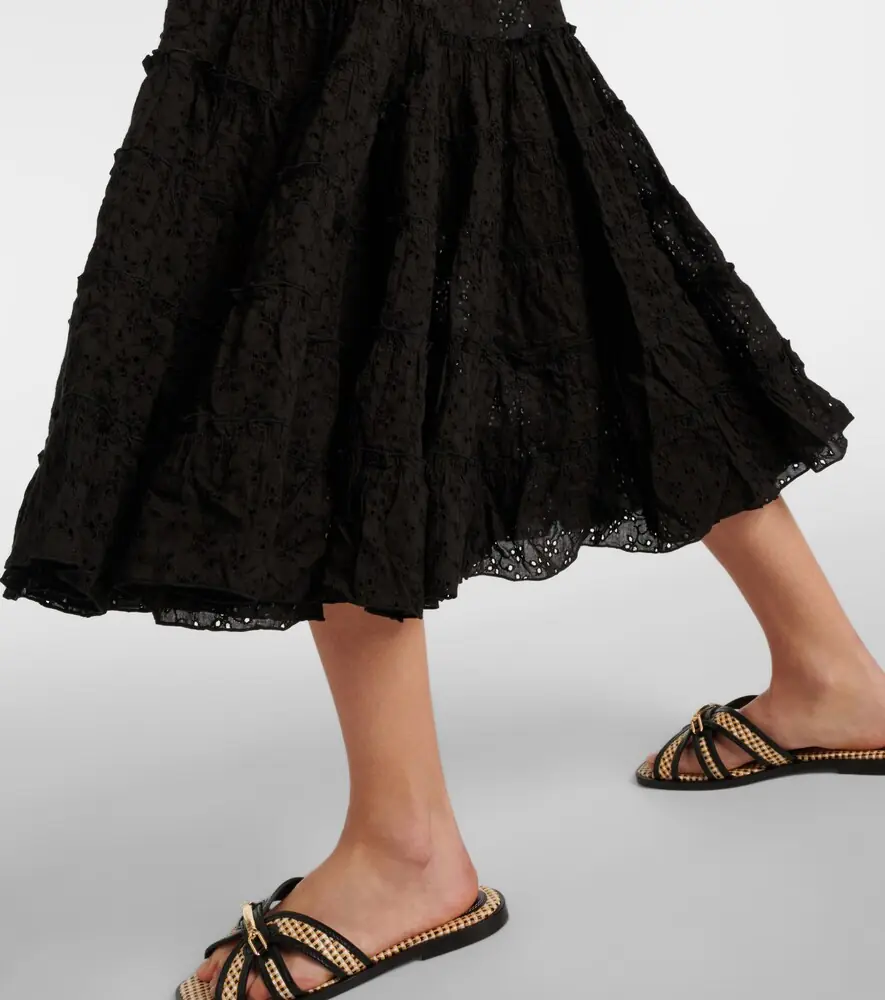 Poupette St Barth Soledad smocked cotton midi dress | Thumbnail 5 Poupette St Barth Soledad smocked cotton midi dress | Thumbnail 5