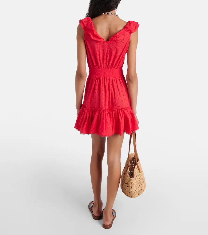 Poupette St Barth Bruna ruffled cotton minidress | Thumbnail 2