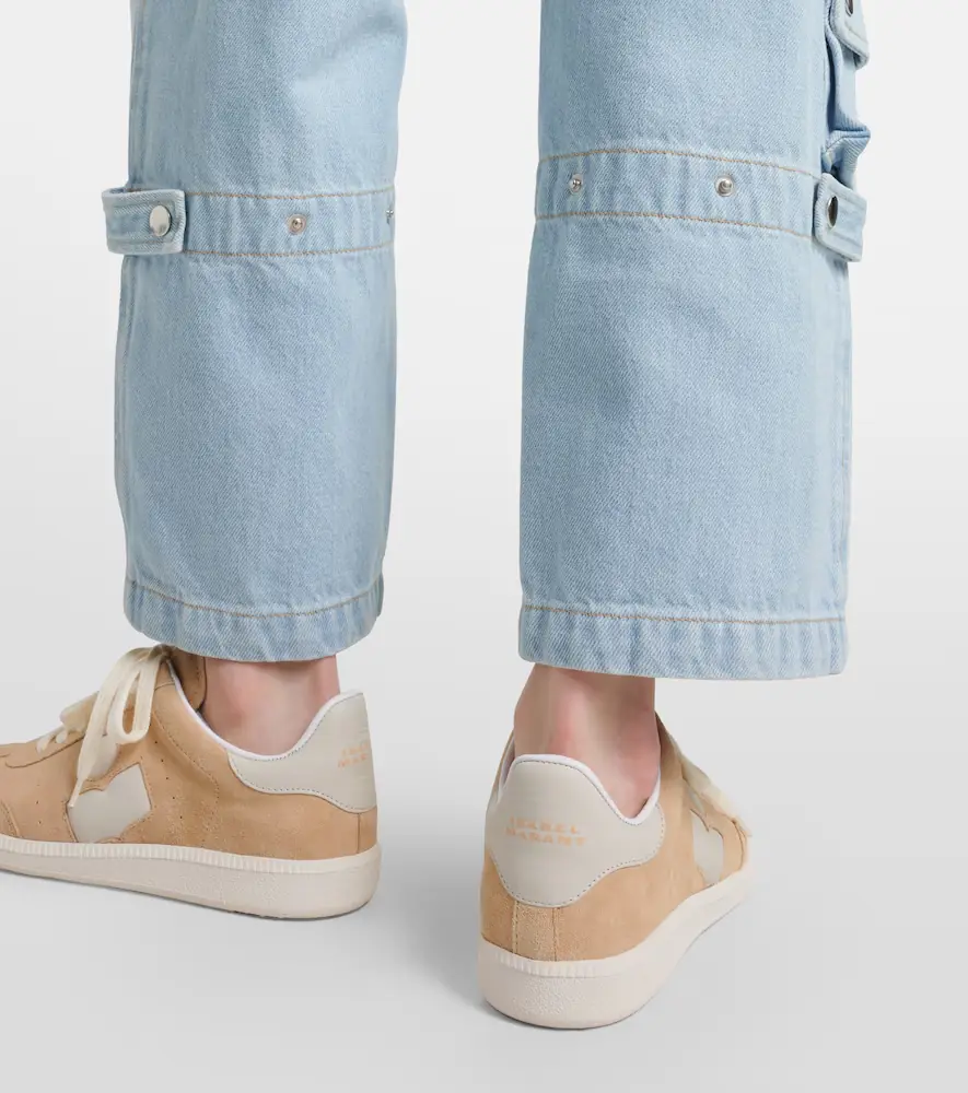 Isabel Marant Bryce leather-trimmed suede sneakers | Thumbnail 6