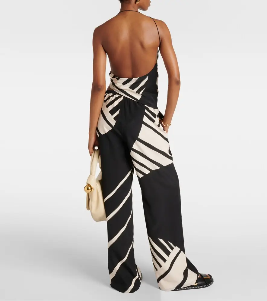 SIR. Arte printed one-shoulder silk satin crop top | Thumbnail 3 SIR. Arte printed one-shoulder silk satin crop top | Thumbnail 3