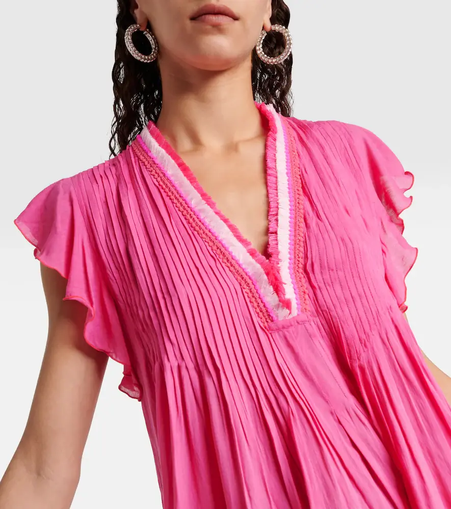 Poupette St Barth Sasha ruffled pleated minidress | Thumbnail 5