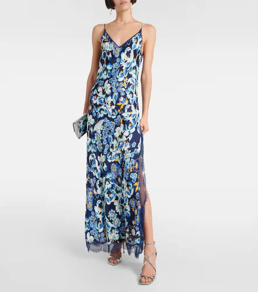 Poupette St Barth Floral lace-trimmed slip dress | Thumbnail 2