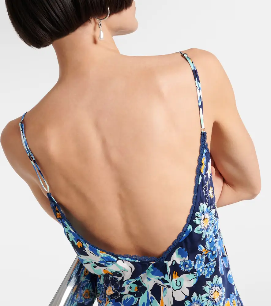 Poupette St Barth Floral lace-trimmed slip dress | Thumbnail 4
