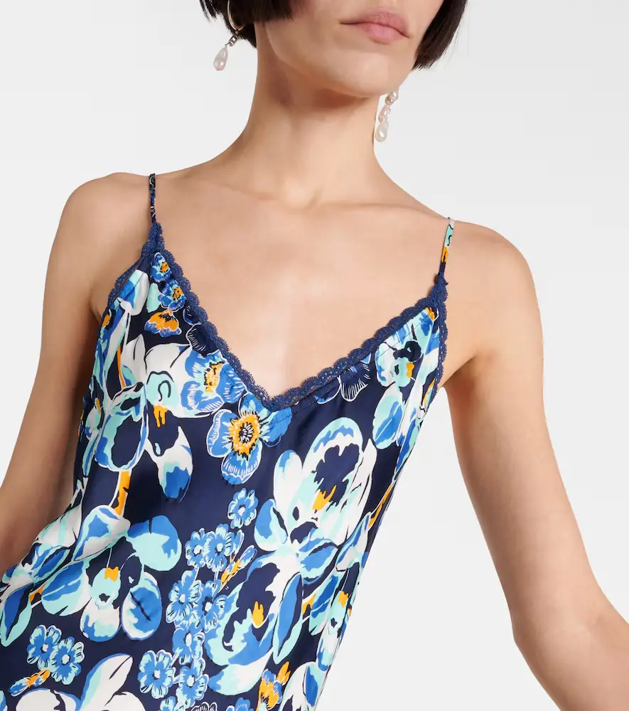 Poupette St Barth Floral lace-trimmed slip dress | Thumbnail 5