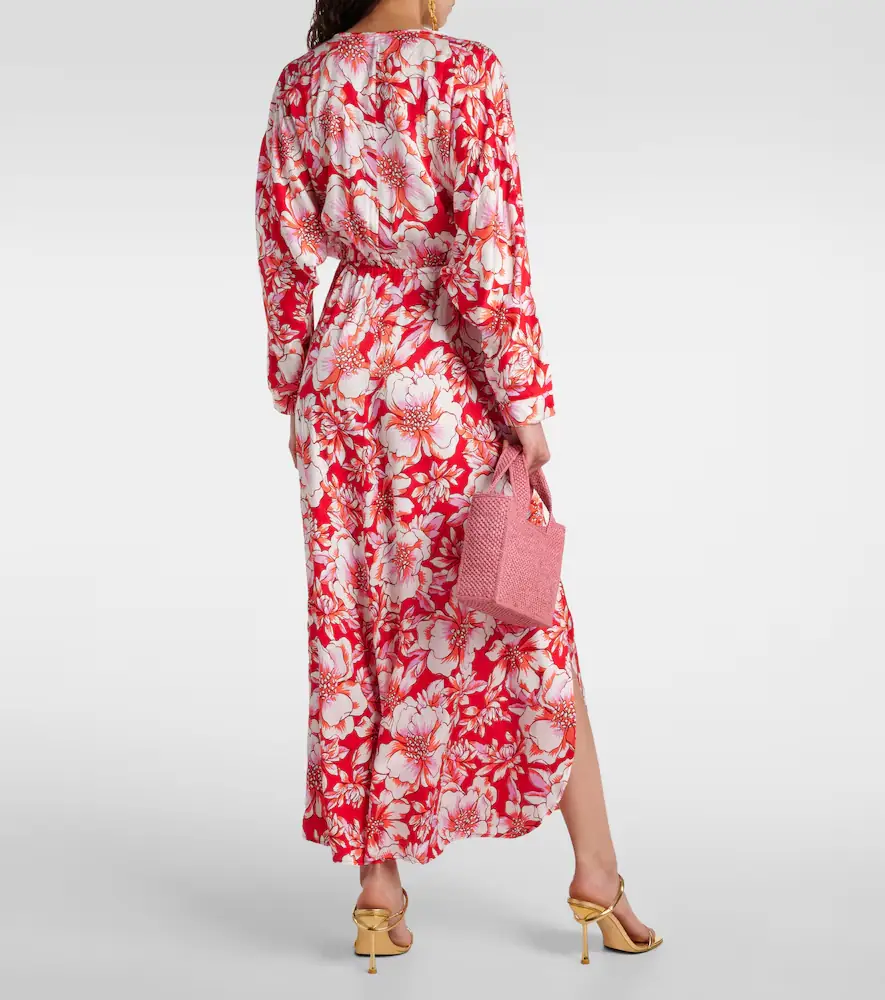 Poupette St Barth Ilona gathered floral midi dress | Thumbnail 2