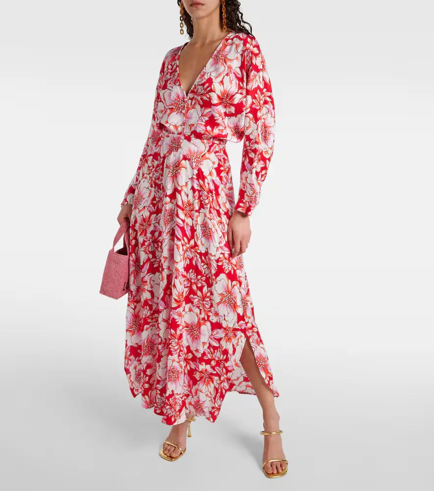 Poupette St Barth Ilona gathered floral midi dress | Thumbnail 5
