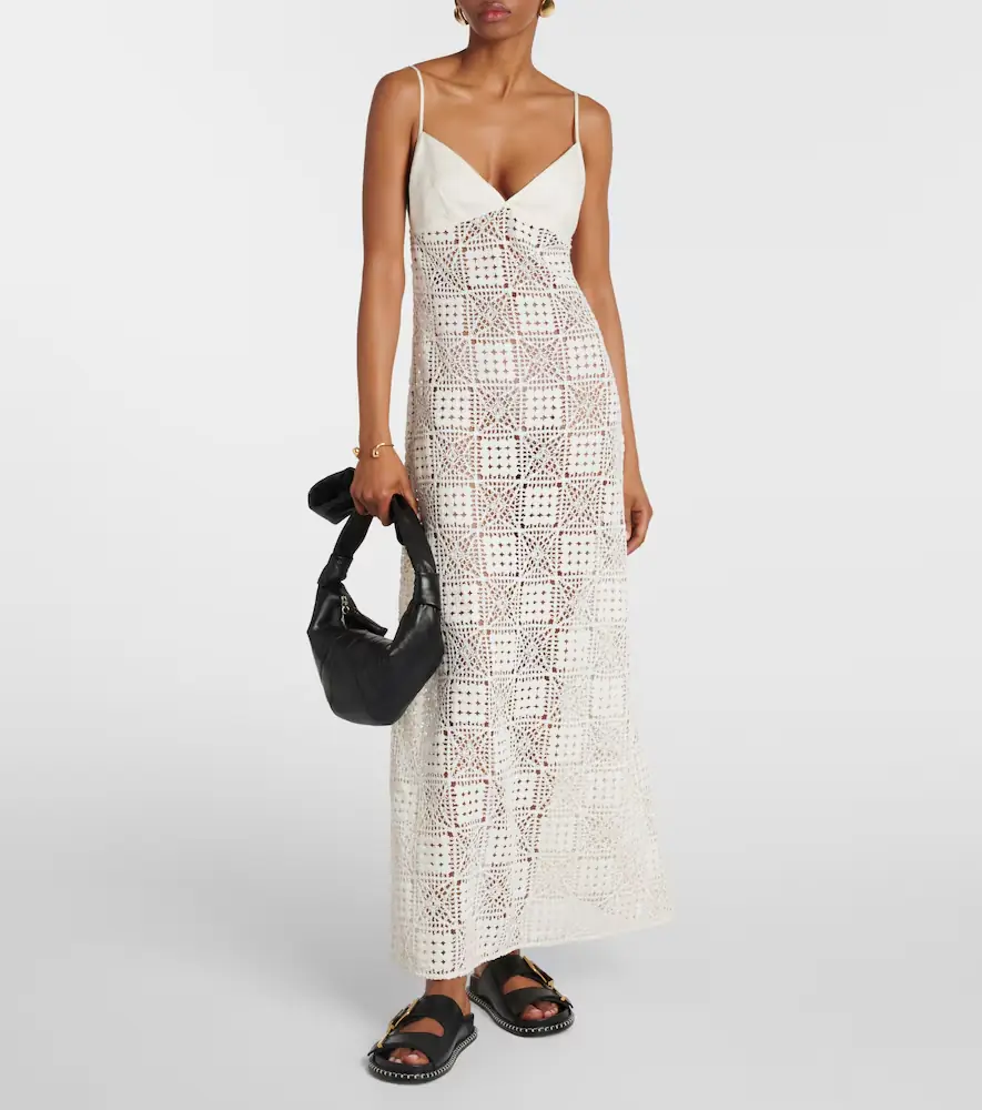 SIR. Crochet cotton maxi dress | Thumbnail 2