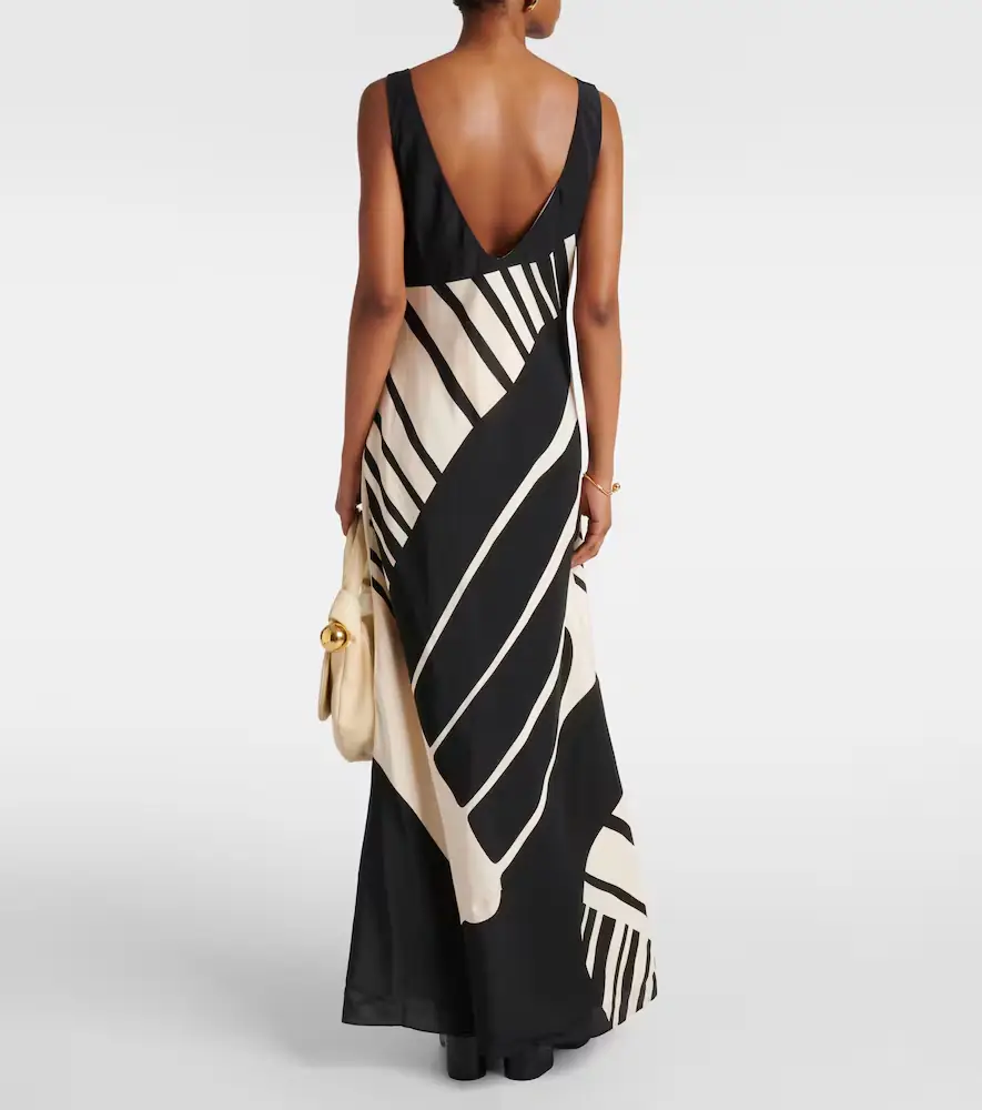SIR. Arte printed silk satin maxi dress | Thumbnail 4