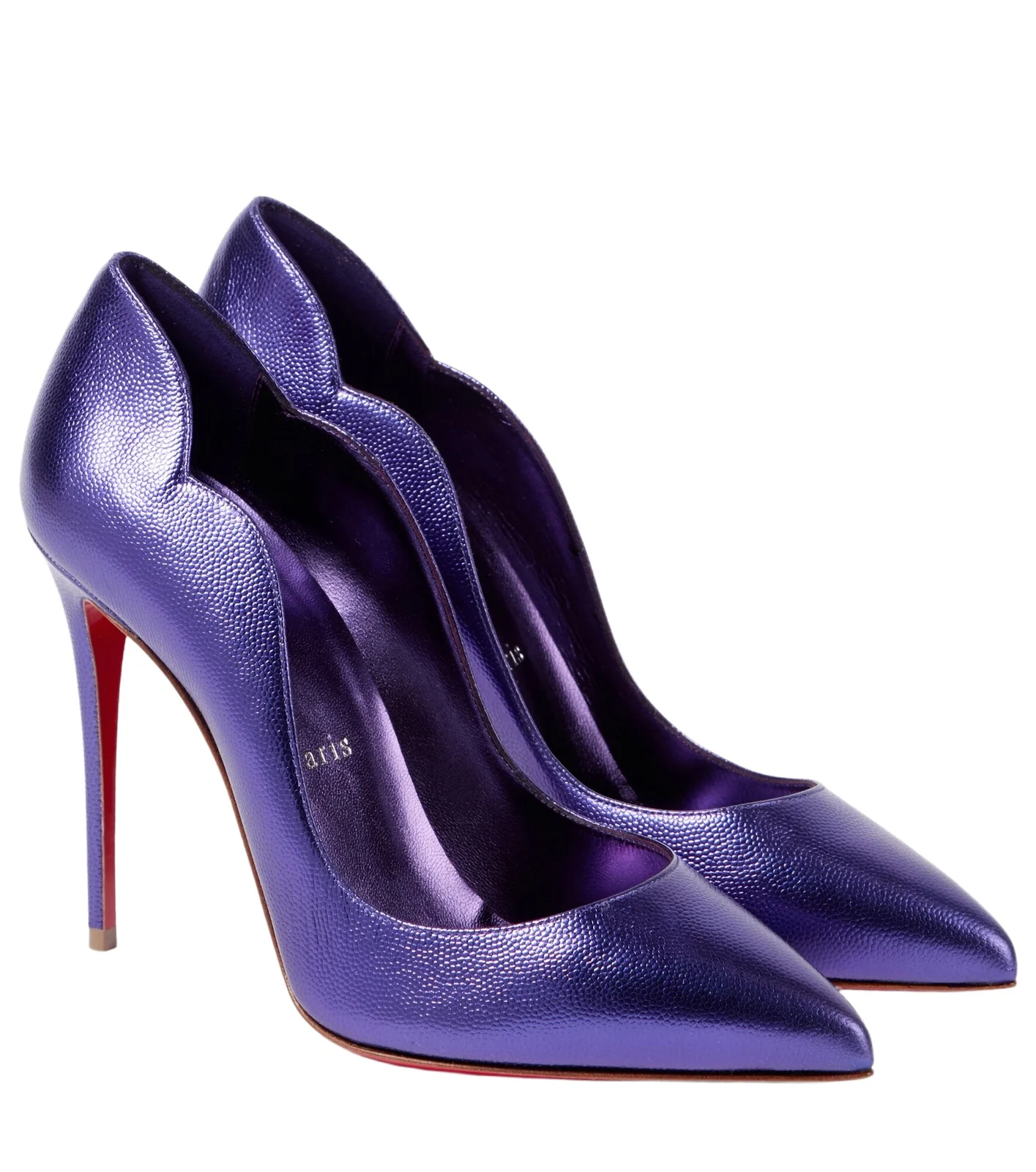 Christian Louboutin Hot Chick 100 metallic leather pumps