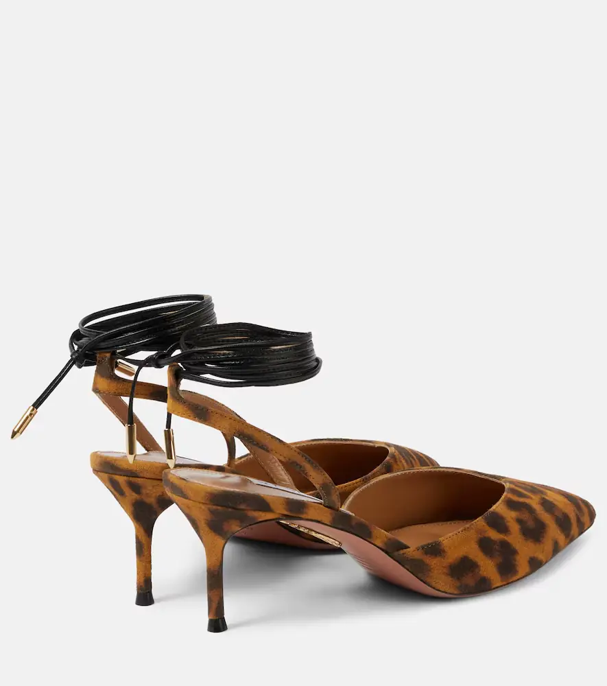 Aquazzura Beyond animal-print leather slingback pumps | Thumbnail 3