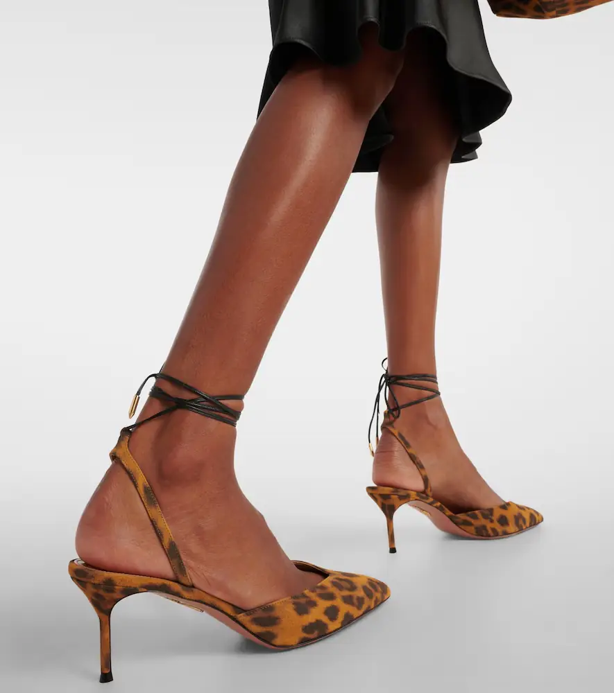 Aquazzura Beyond animal-print leather slingback pumps | Thumbnail 5