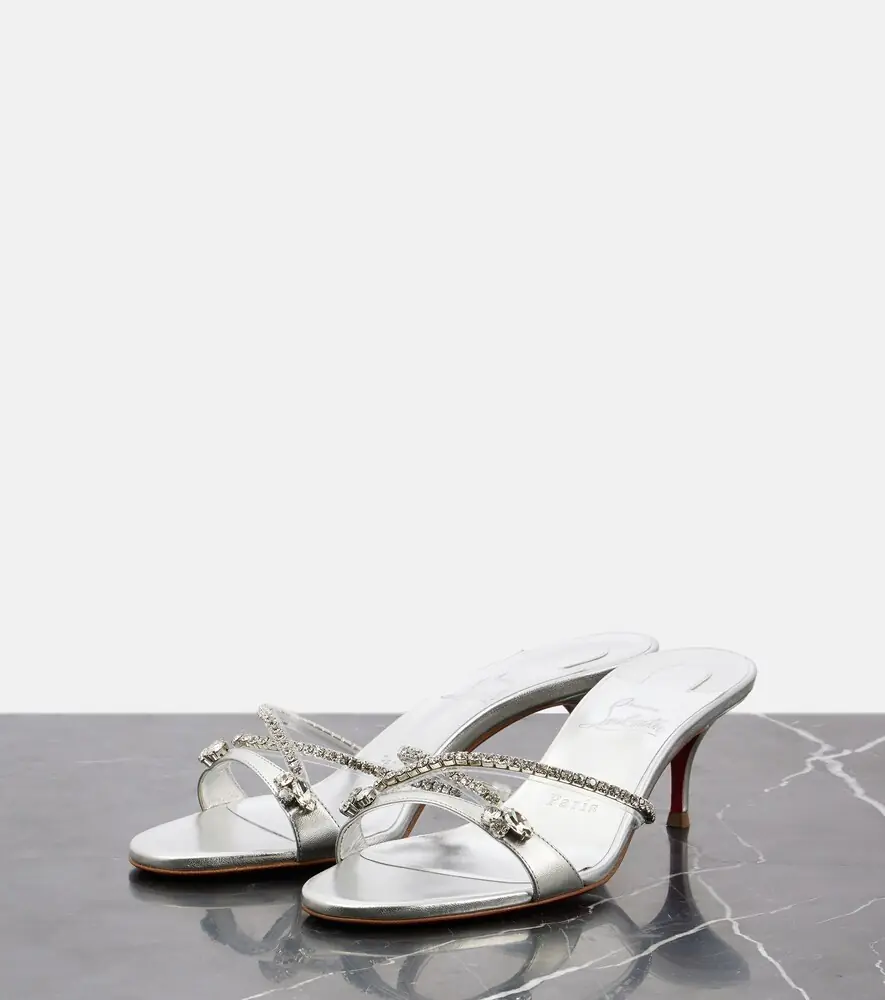 Christian Louboutin Queen 55 embellished leather sandals | Thumbnail 4 Christian Louboutin Queen 55 embellished leather sandals | Thumbnail 4