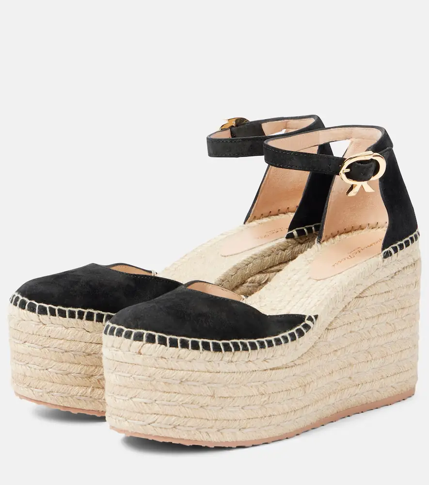 Gianvito Rossi Suede platform espadrille wedges | Thumbnail 3 Gianvito Rossi Suede platform espadrille wedges | Thumbnail 3