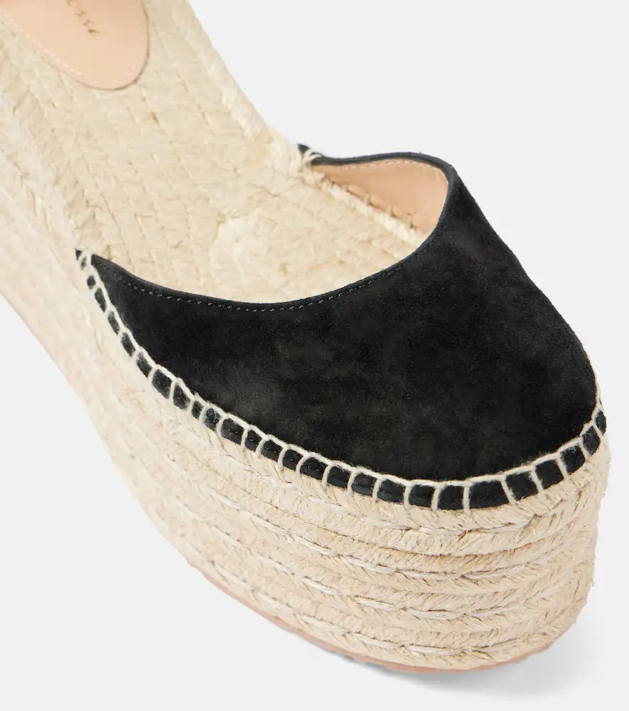 Gianvito Rossi Suede platform espadrille wedges | Thumbnail 4 Gianvito Rossi Suede platform espadrille wedges | Thumbnail 4