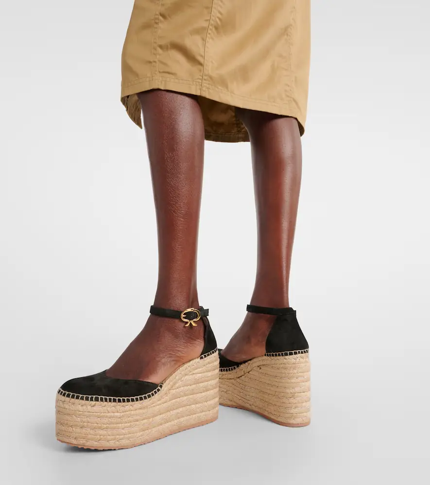 Gianvito Rossi Suede platform espadrille wedges | Thumbnail 5 Gianvito Rossi Suede platform espadrille wedges | Thumbnail 5