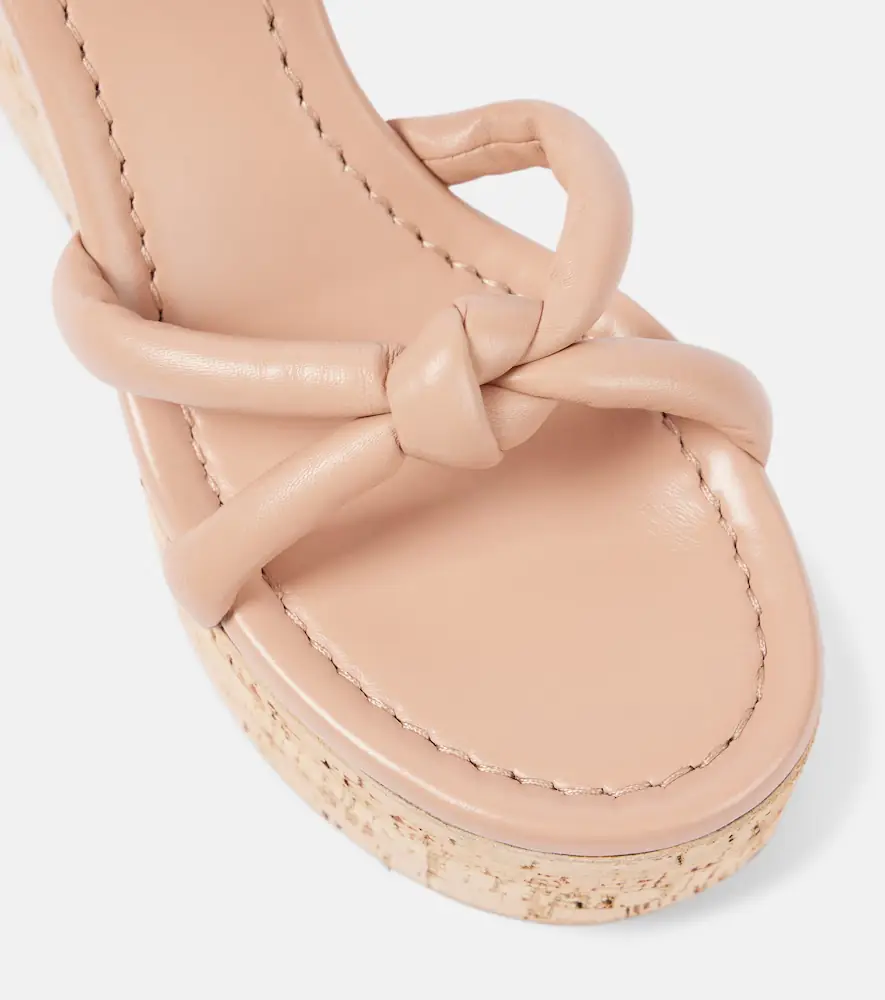 Gianvito Rossi Leather wedge sandals | Thumbnail 2