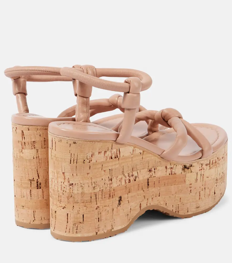 Gianvito Rossi Leather wedge sandals | Thumbnail 3