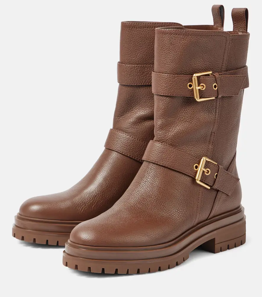 Gianvito Rossi Thiago leather biker boots | Thumbnail 3