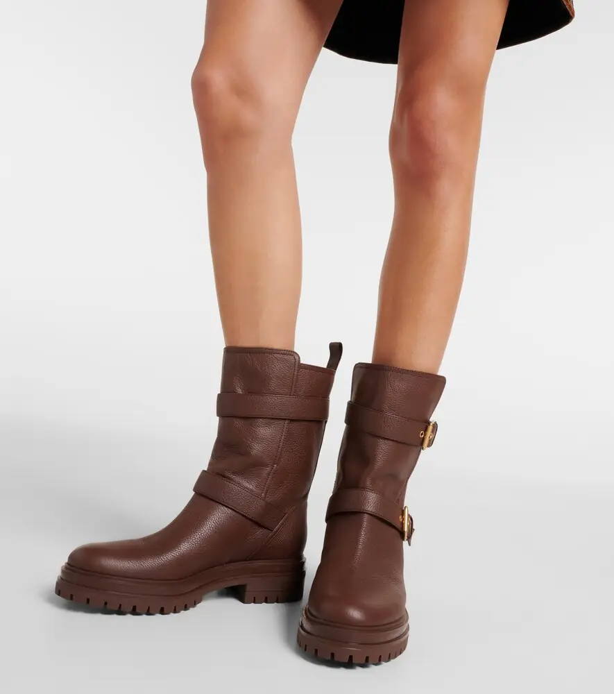Gianvito Rossi Thiago leather biker boots | Thumbnail 7