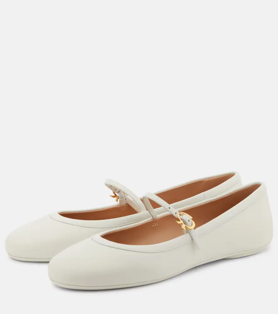 Gianvito Rossi Carla leather Mary Jane flats | Thumbnail 4