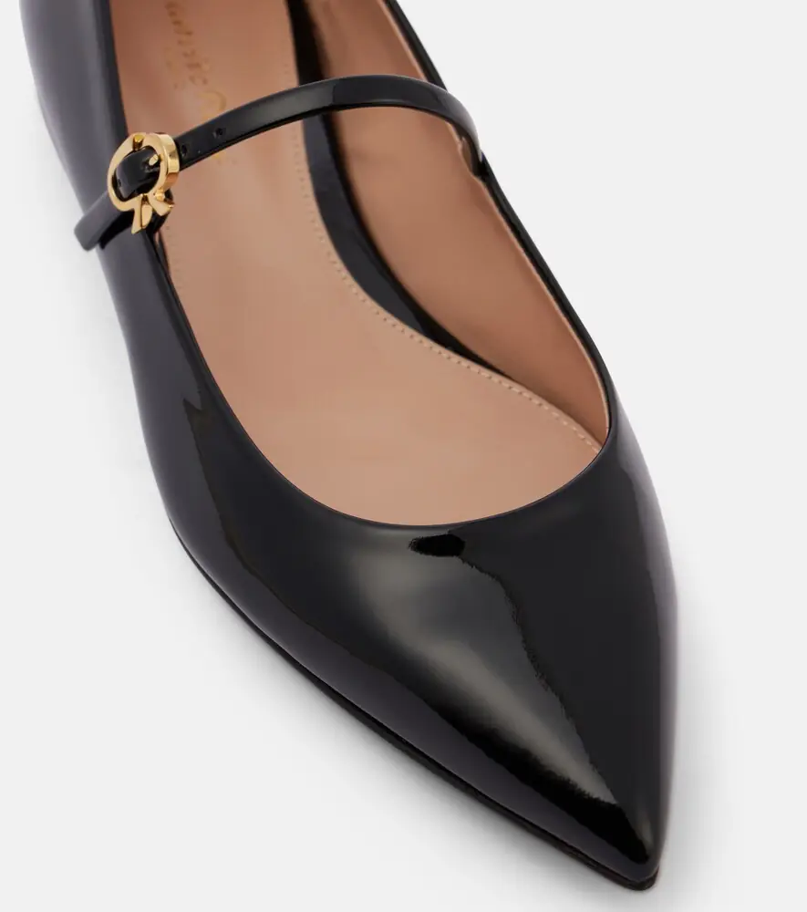 Gianvito Rossi Ribbon Jane patent leather Mary Jane flats | Thumbnail 4