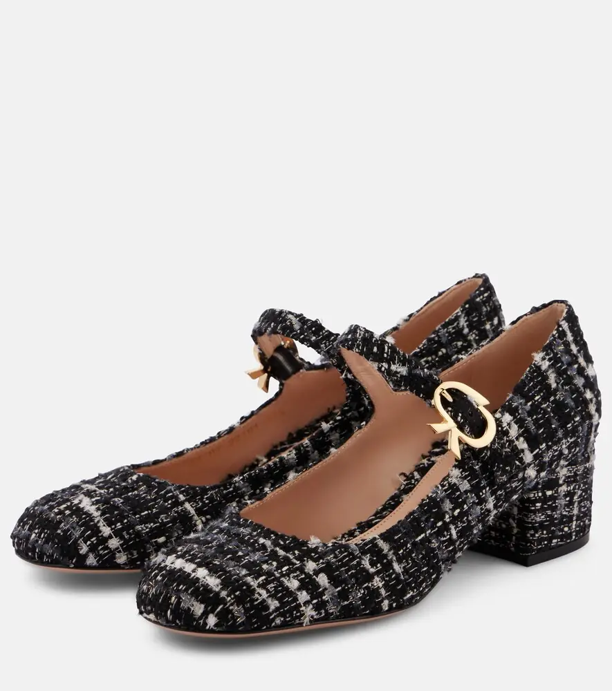 Gianvito Rossi Mary Ribbon 45 bouclé Mary Jane pumps | Thumbnail 3 Gianvito Rossi Mary Ribbon 45 bouclé Mary Jane pumps | Thumbnail 3