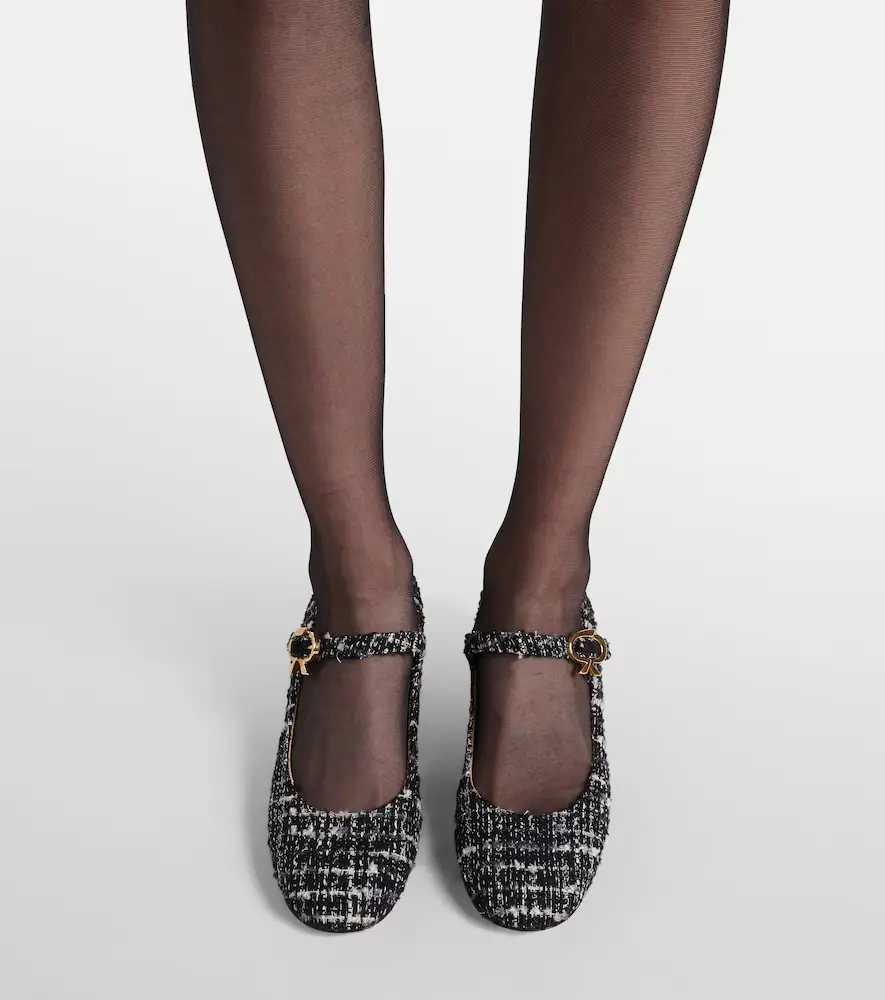 Gianvito Rossi Mary Ribbon 45 bouclé Mary Jane pumps | Thumbnail 6 Gianvito Rossi Mary Ribbon 45 bouclé Mary Jane pumps | Thumbnail 6