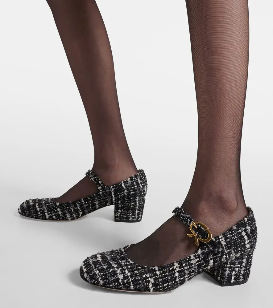 Gianvito Rossi Mary Ribbon 45 bouclé Mary Jane pumps | Thumbnail 7 Gianvito Rossi Mary Ribbon 45 bouclé Mary Jane pumps | Thumbnail 7