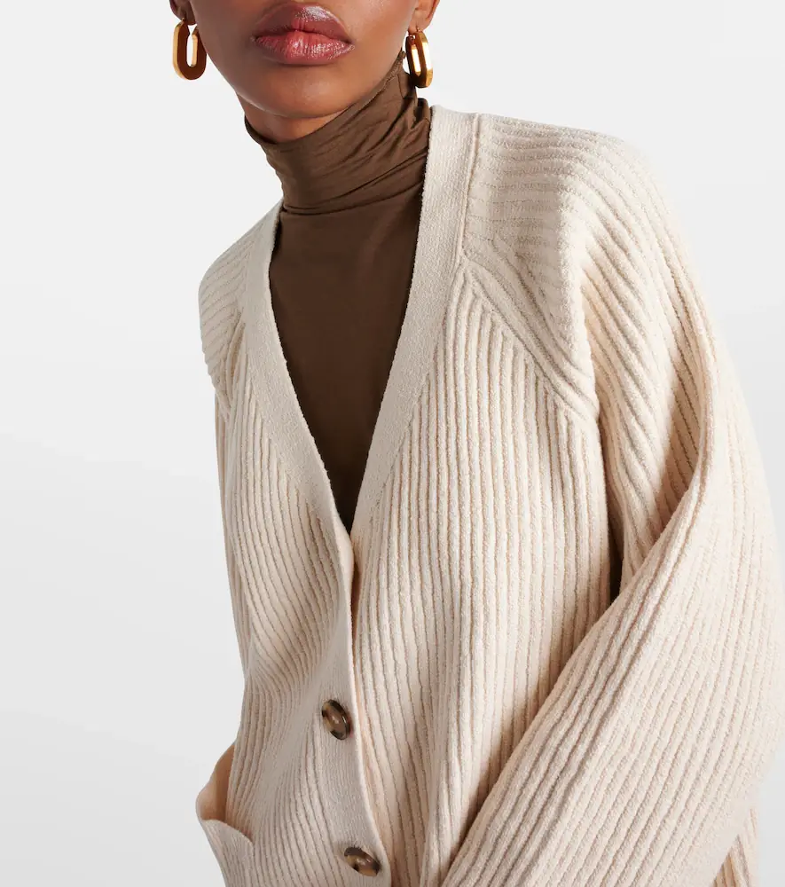 TOTEME Oversized cotton-blend bouclé cardigan | Thumbnail 3