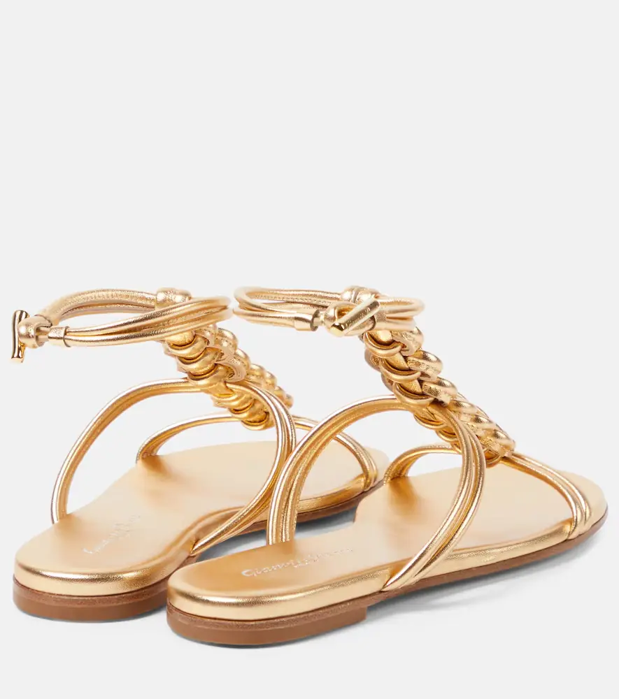 Gianvito Rossi Capua metallic leather sandals | Thumbnail 5