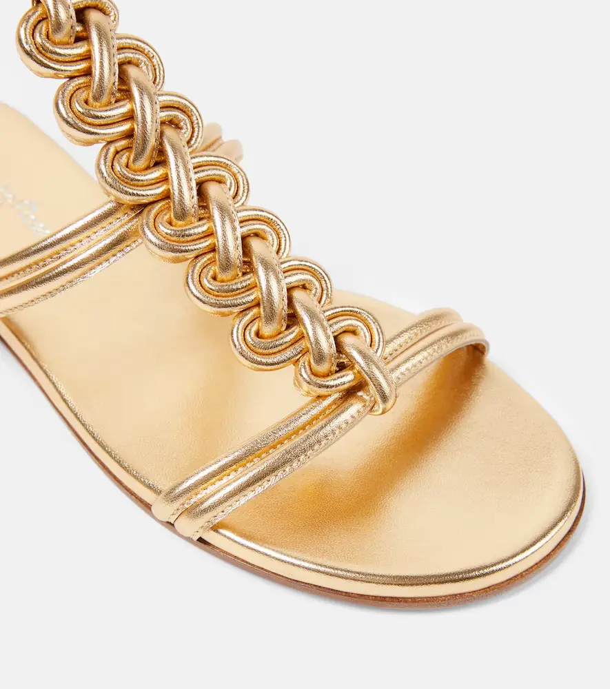 Gianvito Rossi Capua metallic leather sandals | Thumbnail 7