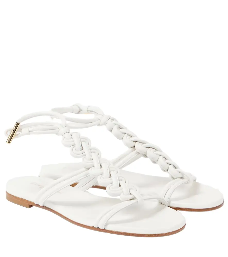 Gianvito Rossi Capua braided leather gladiator sandals
