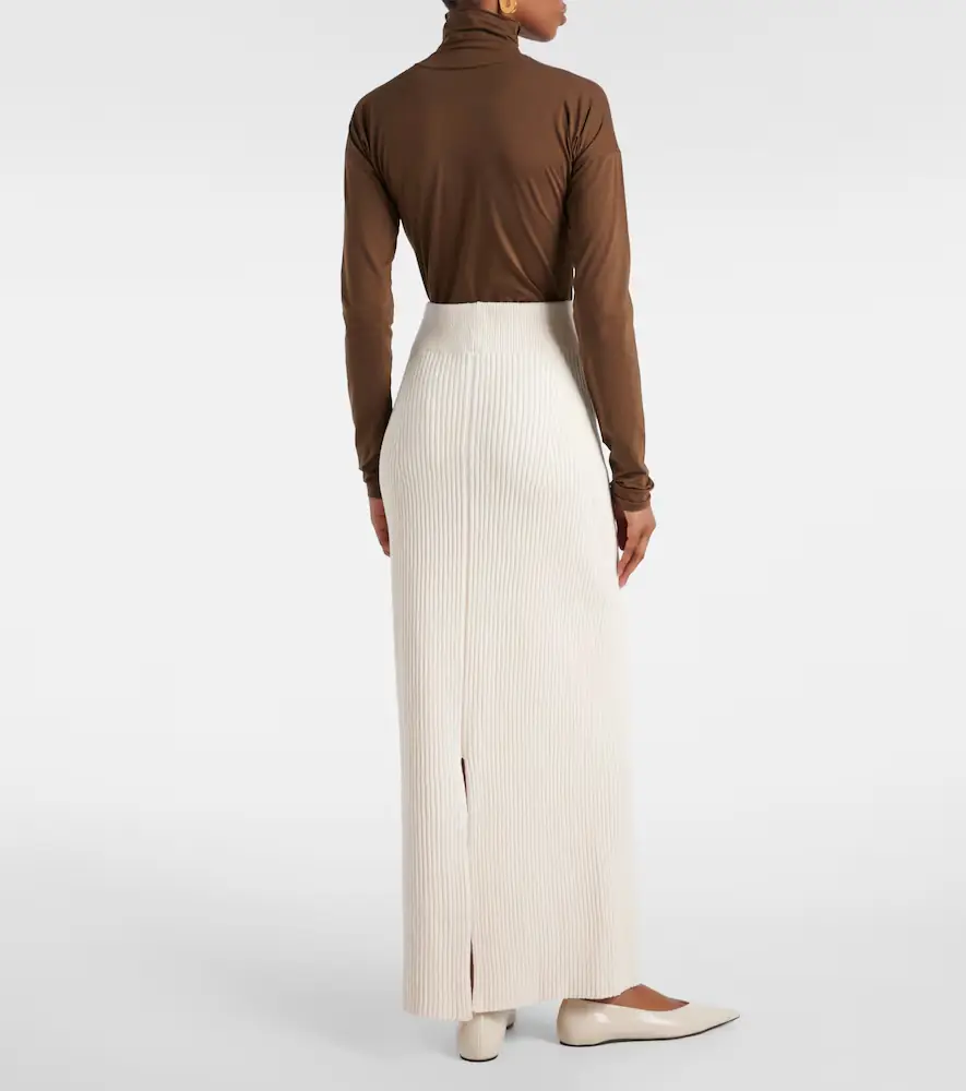 TOTEME Cotton-blend bouclé maxi skirt | Thumbnail 2